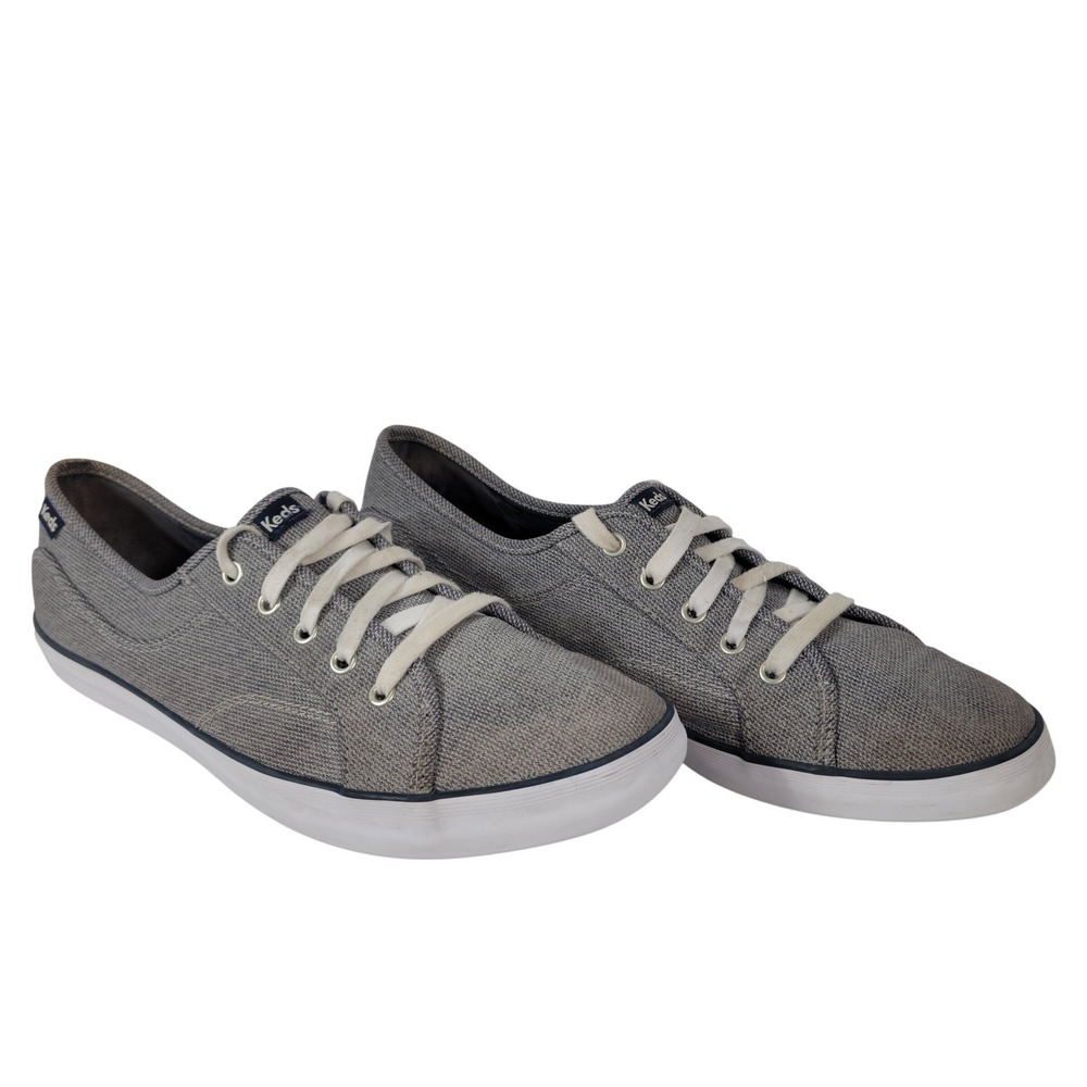 Keds Coursa Sneaker Women 10 Gray Canvas Low Top Casual Minimalist Comfort